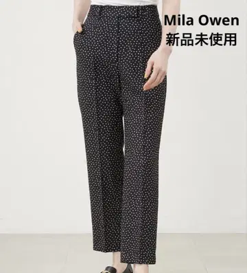 Mila owen 미라 오웬 테이퍼드 팬츠 허리밴딩 도트