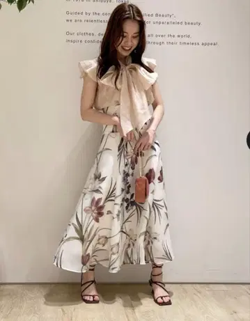마이 스트라다 썸머 플라워 스커트 롱 스커트 mystrada