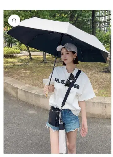 시짱 시짱 나루세 아이리 씨 양산 우천 겸용 양산 차광 100% 네이비