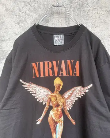 새상품 Nirvana/닐바나 밴드 티셔츠 양면 로고