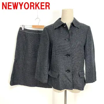 A4775 뉴요커 스커트 수트 세트 면 반 안감 블랙 13