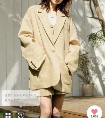 디자인 트위드 오버 자켓