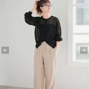 새상품 택 포함 2WAY 시어 크루넥 가디건
