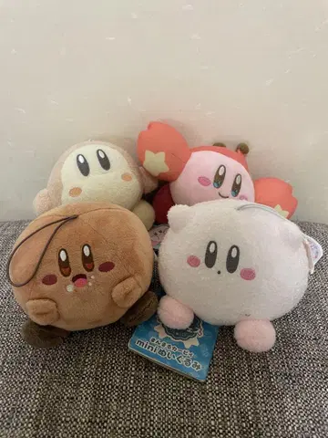 커비 봉제 인형 4종 세트