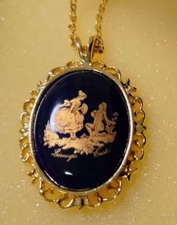새상품 Limoges Castel 목걸이 타원형
