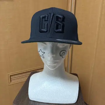 C/S 로고 스냅백 캡 블랙