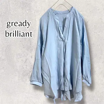 Gready Brilliant 키넥 블라우스 스카이블루 블루 38