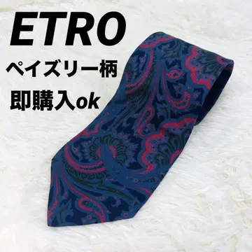 ETRO 에트로 넥타이 남성용 넥타이 페이즐리 보타니컬