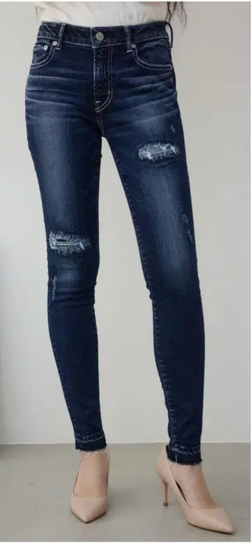 새상품 AZUL DENIM 리페어 스키니 데님 XL D/BLU