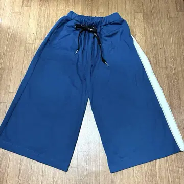 harapeco 릴랙스 와이드 팬츠 블루 하라페코 상점
