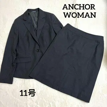 앵커우먼 새상품급 그레이 스트라이프 정장 세트 11호 아오야마 양복