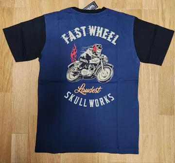 FAST WHEEL SKULL WORKS 티셔츠 네이비 M
