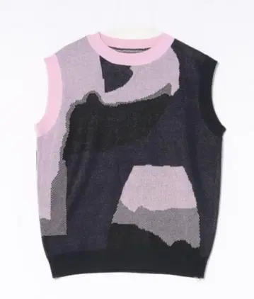 [최종 가격 인하] MARBLE PAMM knit vest 핑크/네이비
