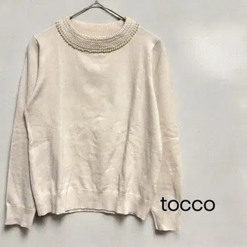 tocco 하이넥 스웨터 긴팔 펄 아이보리 M