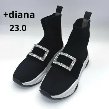 +diana 삭스 스니커즈 비쥬 블랙 하이컷 23.0