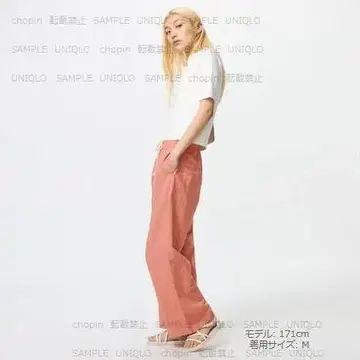 린넨 블렌드 이지 팬츠 M 유니클로