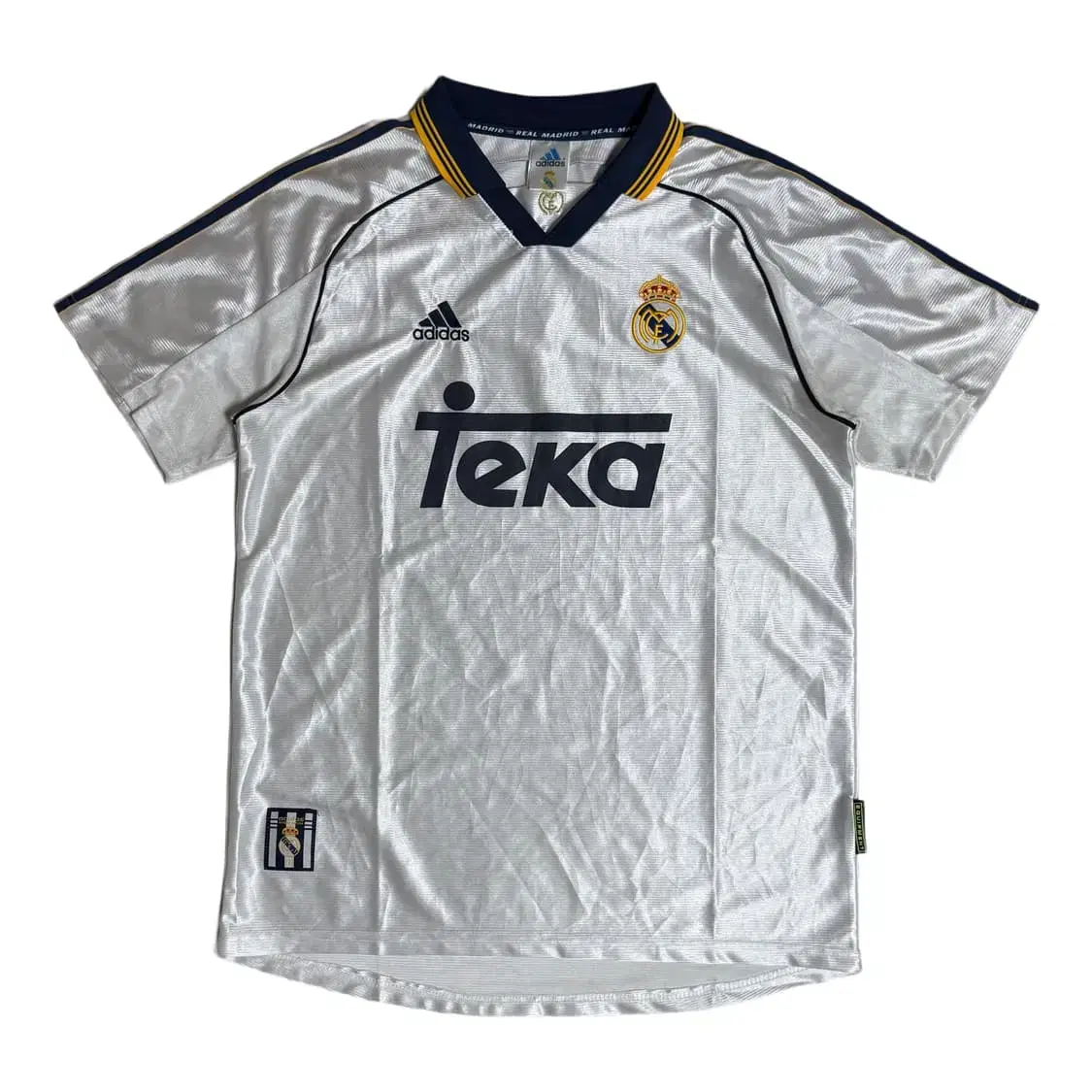 Authentic 99-00 Real Madrid Teka Old Short Sleeve Uniform on