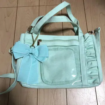 백 참 포함 프릴 미니 숄더백 자카마트 이타백