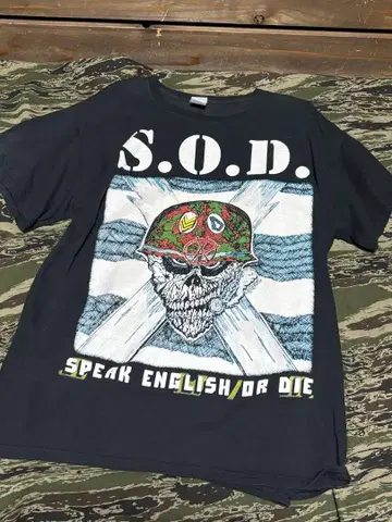 S.O.D. 밴드 티셔츠 밴 티