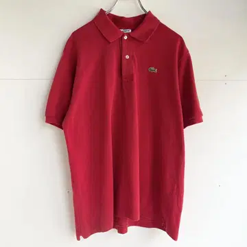 라코스테 원 포인트 피케 셔츠 빈티지 구제 의류 LACOSTE 디자인