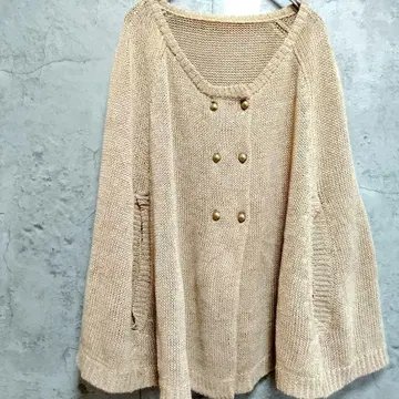 TOTALITE 린넨 케이프 가디건 매트 목표 버튼 면