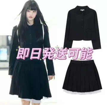 COYSEIO 코이세이오 플리츠 스커트 블랙/사이즈 0