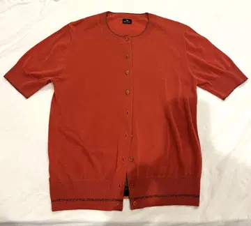 폴스미스 Paul Smith 오렌지 니트 가디건 반팔