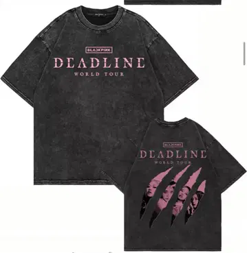 새상품 BLACKPINK 티셔츠 DEADLINE 블랙 M