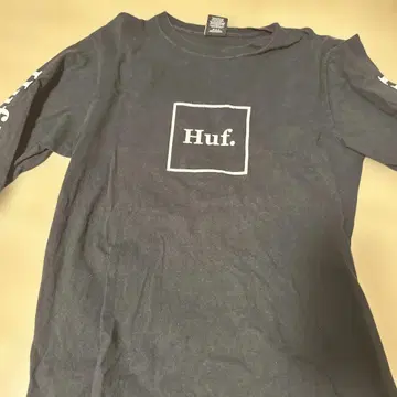 Huf 로고 긴팔 티셔츠 블랙