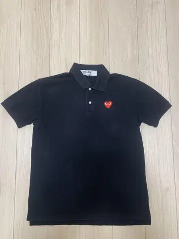 PLAY COMME des GARCONG 피케 셔츠. 블랙