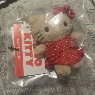 HELLO KITTY 봉제 인형 도트 드레스 일광화상 키티