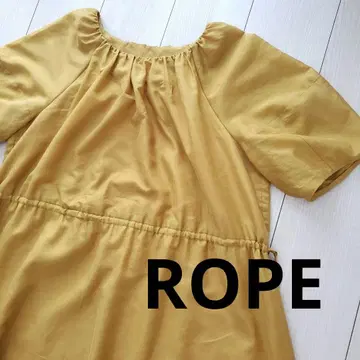 로페 ROPE 머스타드색 반팔 롱 원피스 일본제