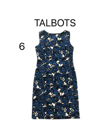 TALBOTS 탈봇 무릎 기장 타이트 원피스 올 패턴 꽃무늬