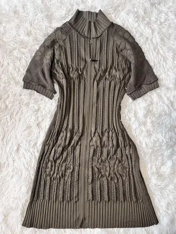 HIROKO KOSHINO 히로코코시노 가디건 겉옷 카키 시스루