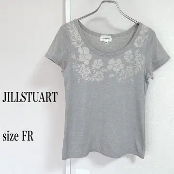 JILLSTUART 질스튜어트 그레이 꽃무늬 티셔츠 사이즈 FR