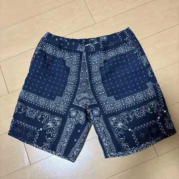 THE NORTH FACE 반다나 패턴 네이비 숏팬츠 M 사이즈