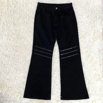 y2k 00s 아카이브 블랙 플레어 데님 지퍼 디자인