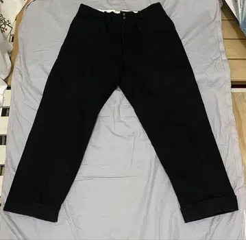 FUJITO 블랙 치노 팬츠 원턱 남성용 30 면100% 일본제