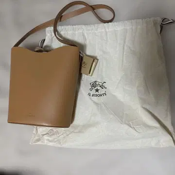 IL BISONTE 브라운 가죽 백