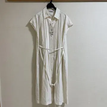 미사용 새상품: 유니클로 코토니에 린넨 블렌드 셔츠 원피스 M