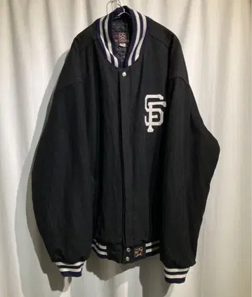 USA제 [jh design] giants 바시티 자켓 블랙