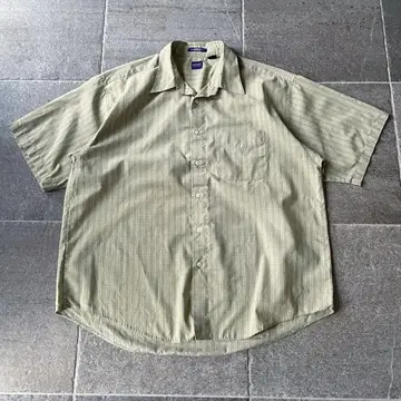 90s ARROW 반팔 셔츠 "라이트 모스그린" XL 사이즈