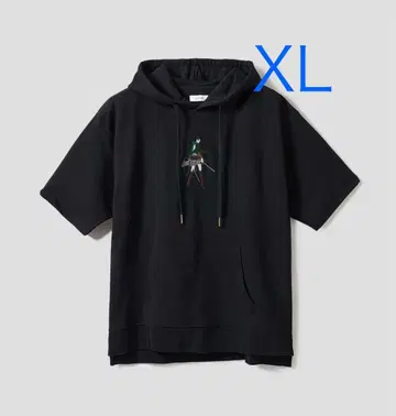 그라니프 진격의 거인 자유의 날개 빅 실루엣 반팔 후드티
