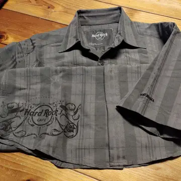 Hard Rock Cafe 체크 무늬 반팔 셔츠 S