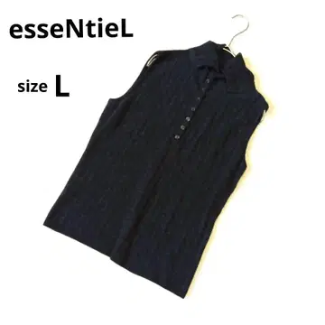 <100%> esseNtieL 슬리브리스 니트 L 그레이 중국산