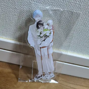 베일 블루와 오렌지 꽃다발 아크릴 스탠드