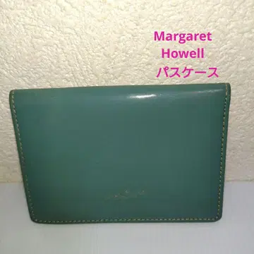 Margaret Howell 구 로고 패스 케이스 세이지 그린