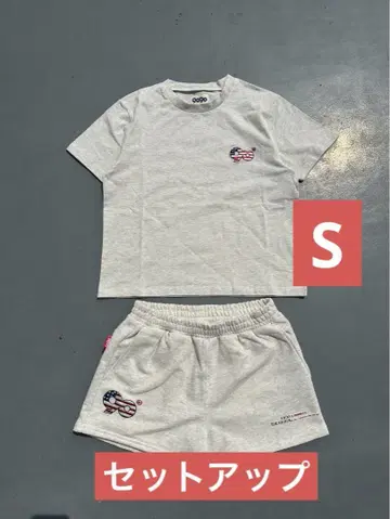 9090 Logo American Micro Shorts 세트 그레이-