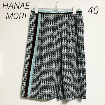 0384 HANAE MORI 하나에모리 기하학 패턴 내로우 스커트 40