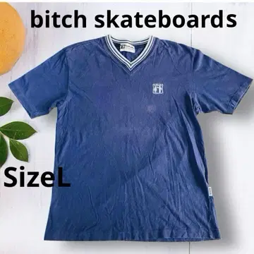 90s bitch skateboards 티셔츠 L 빈티지 자수 로고